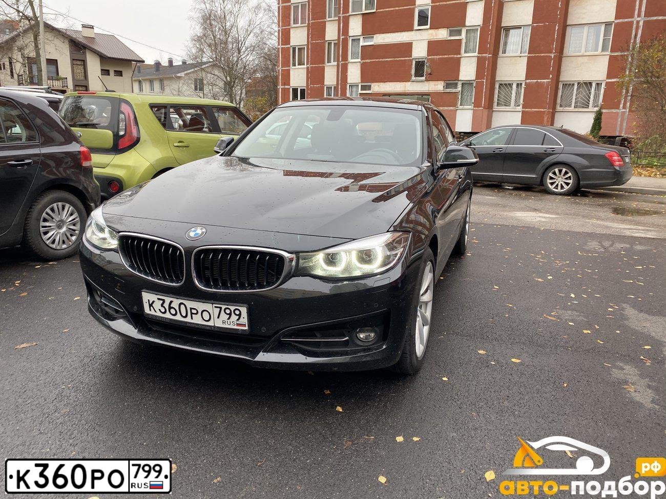 Фото автомобиля BMW SERIE 3 GT, 2018 — госномер К360РО799. Цвет: ЧЕРНЫЙ