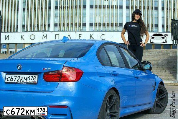 Фото автомобиля BMW M3, 2014 — госномер С672КМ178. Цвет: СИНИЙ