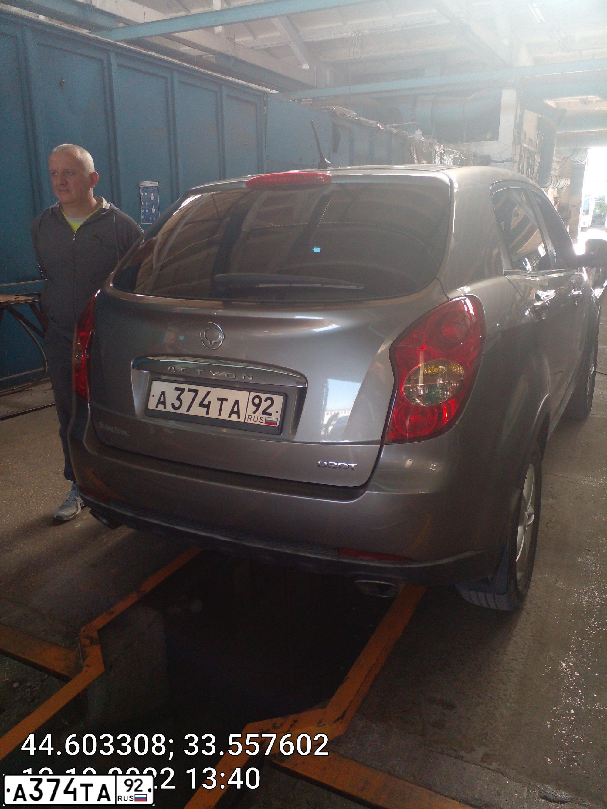 Фото автомобиля SSANGYONG ACTYON, 2012 — госномер Т323ТЕ05