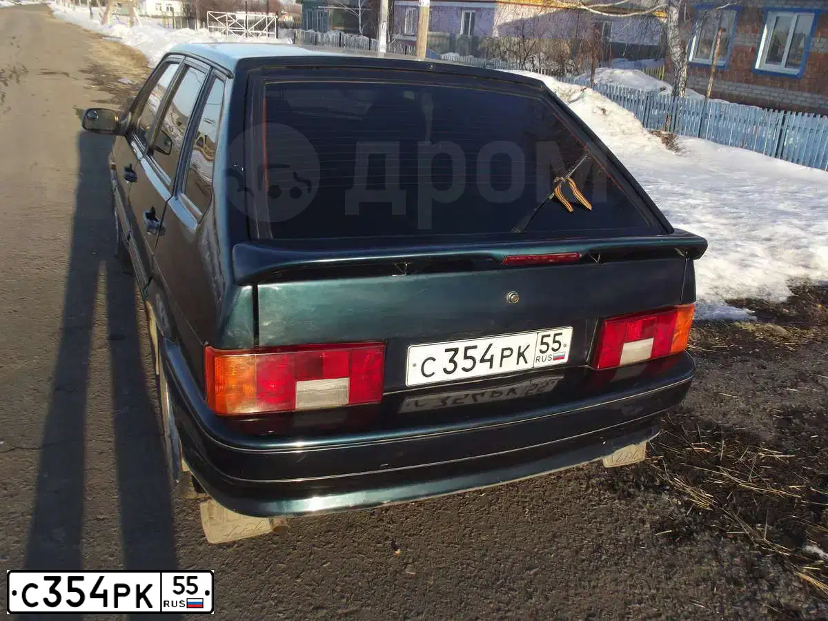 Фото автомобиля LADA 2114 SAMARA, 2008 — госномер Т962УУ55. Цвет: Темно-зеленый