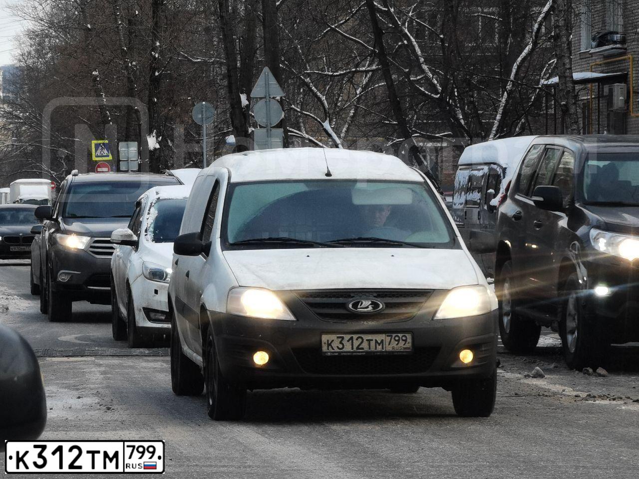 Фото автомобиля LADA LARGUS FURGON, 2020 — госномер К312ТМ799. Цвет: Белый