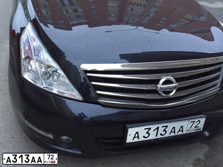 Фото автомобиля NISSAN TEANA, 2010 — госномер С711ЕУ72. Цвет: ЧЕРНЫЙ
