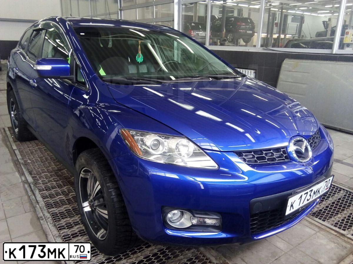 Фото автомобиля MAZDA CX-7, 2008 — госномер К173МК70. Цвет: СИНИЙ
