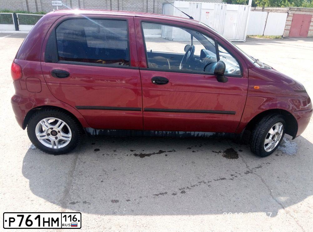 Фото автомобиля DAEWOO MATIZ, 2006 — госномер М258СК134. Цвет: БОРДОВЫЙ
