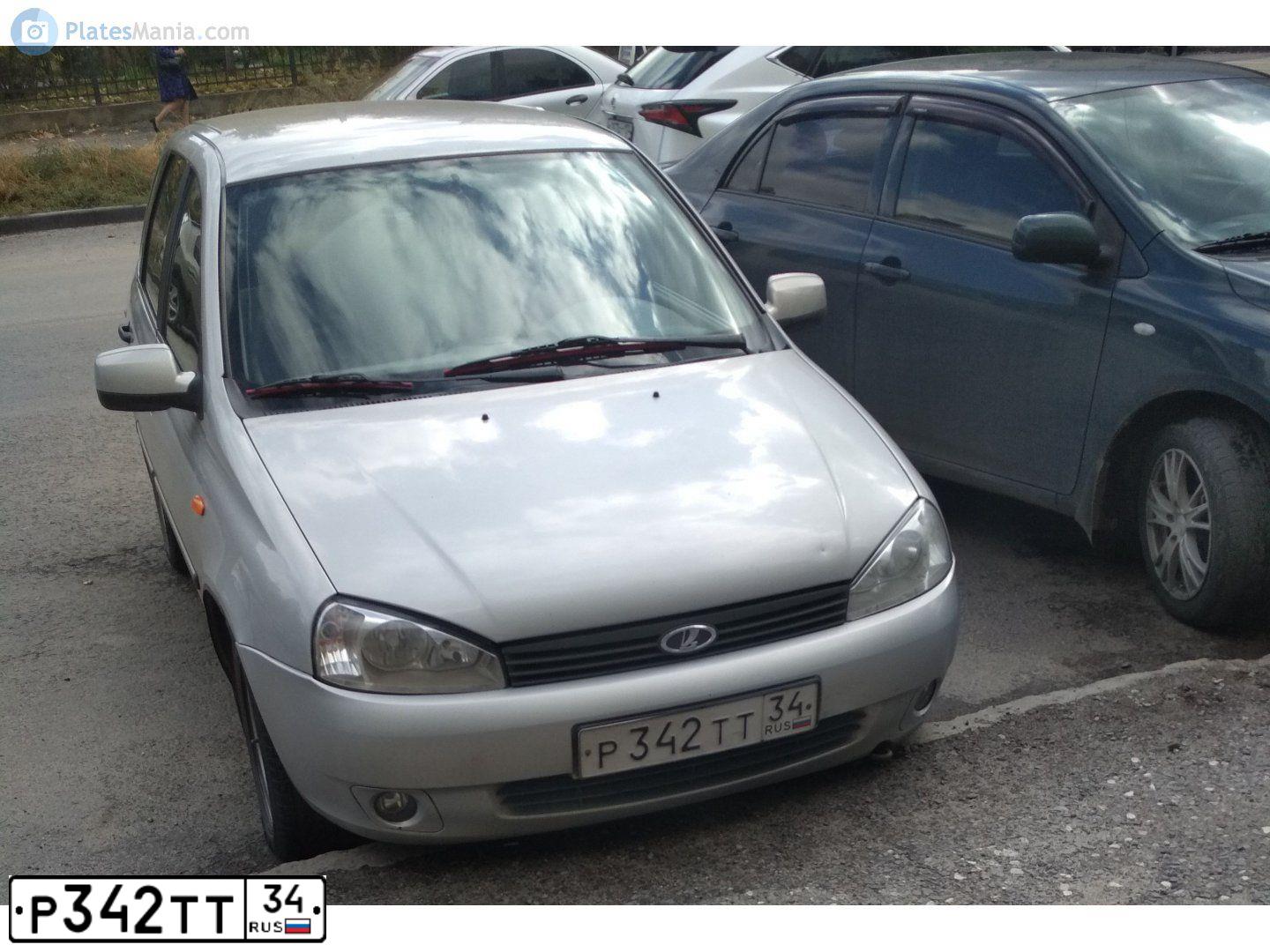 Фото автомобиля LADA 1117 KALINA, 2010 — госномер Р342ТТ34. Цвет: СЕРЕБРИСТЫЙ