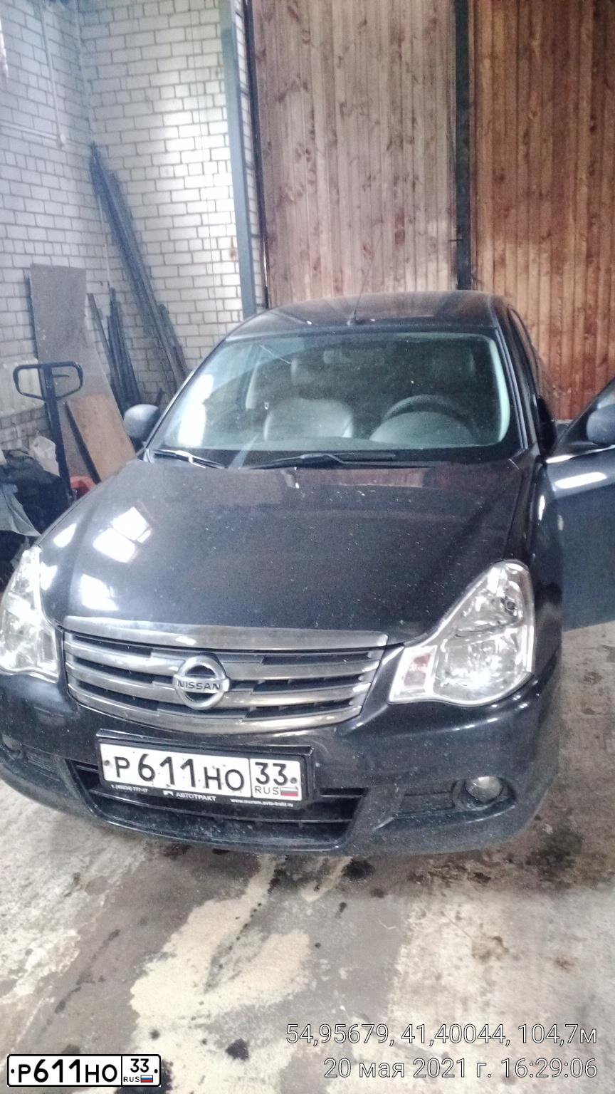 Фото автомобиля NISSAN ALMERA, 2014 — госномер В811УК62. Цвет: ЧЕРНЫЙ