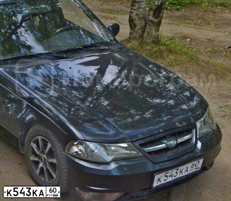 Фото автомобиля DAEWOO NEXIA, 2012 — госномер К543КА60. Цвет: БЛЕДНО-ЧЕРНЫЙ