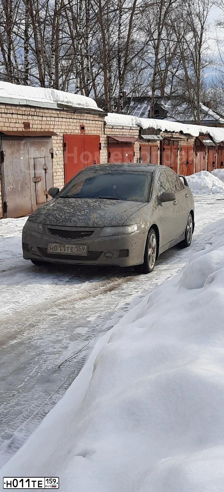 Фото автомобиля HONDA ACCORD, 2007 — госномер Н011ТЕ159. Цвет: ТЕМНО-СЕРЫЙ