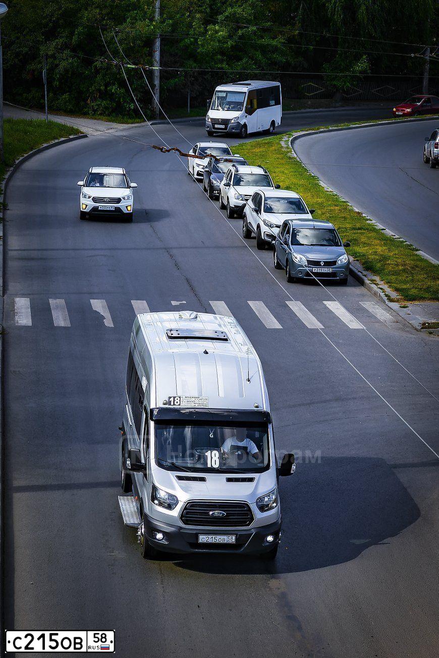 Фото автомобиля FORD TRANSIT, 2016 — госномер У505АА58. Цвет: Серебристый