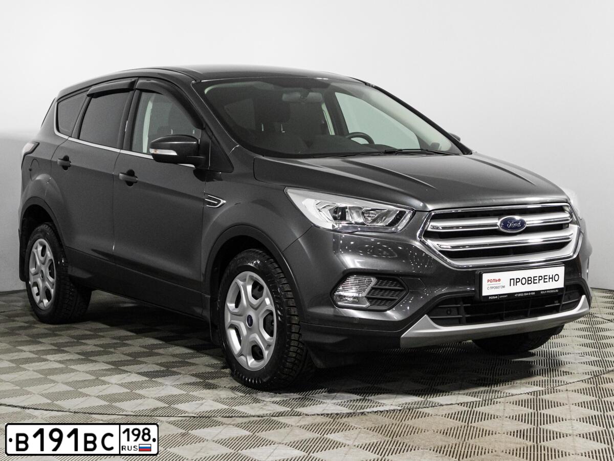 Фото автомобиля FORD KUGA, 2018 — госномер В191ВС198. Цвет: Серый