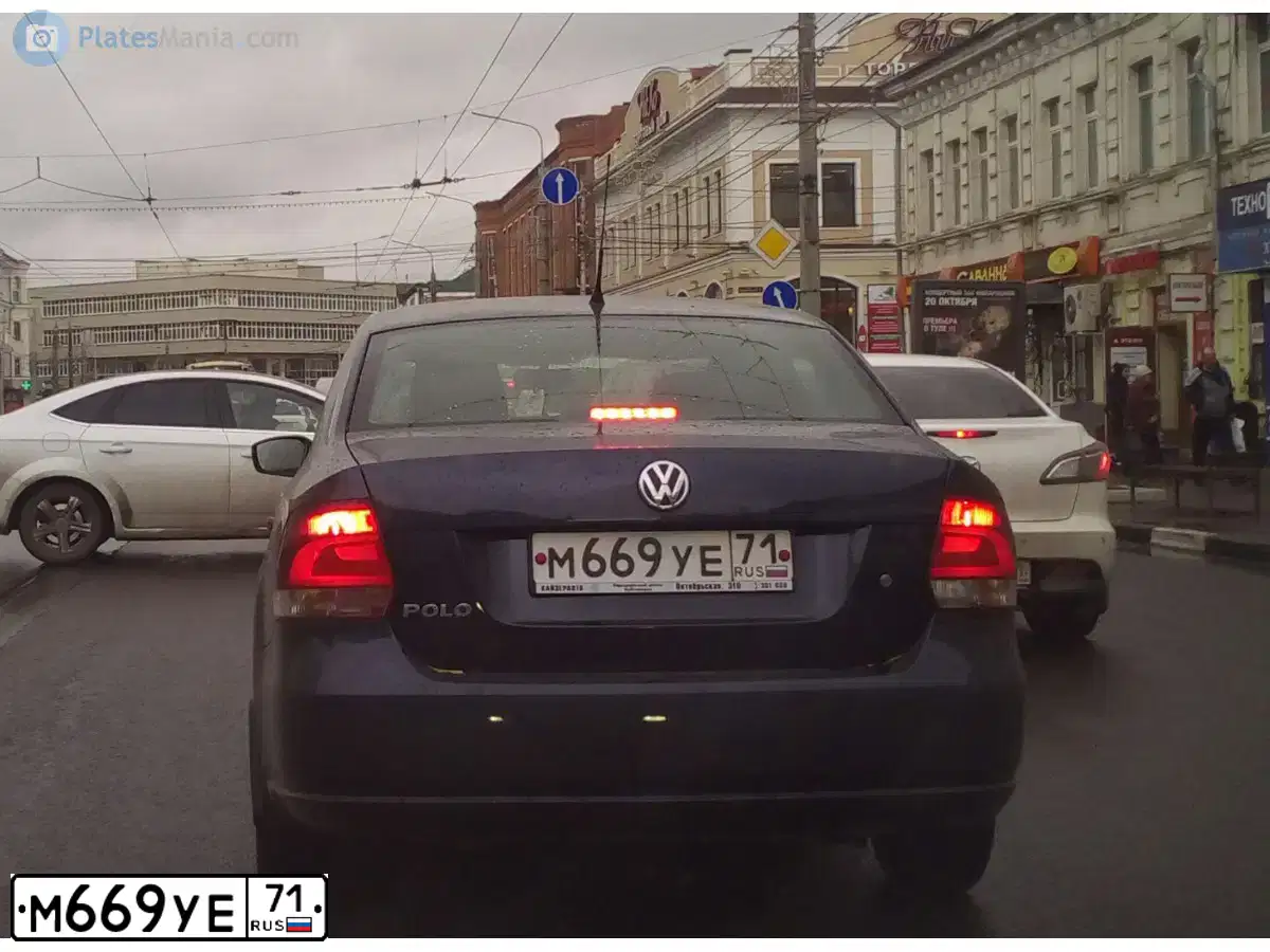 Фото автомобиля VOLKSWAGEN POLO, 2012 — госномер М669УЕ71. Цвет: ТЕМНО-СИНИЙ