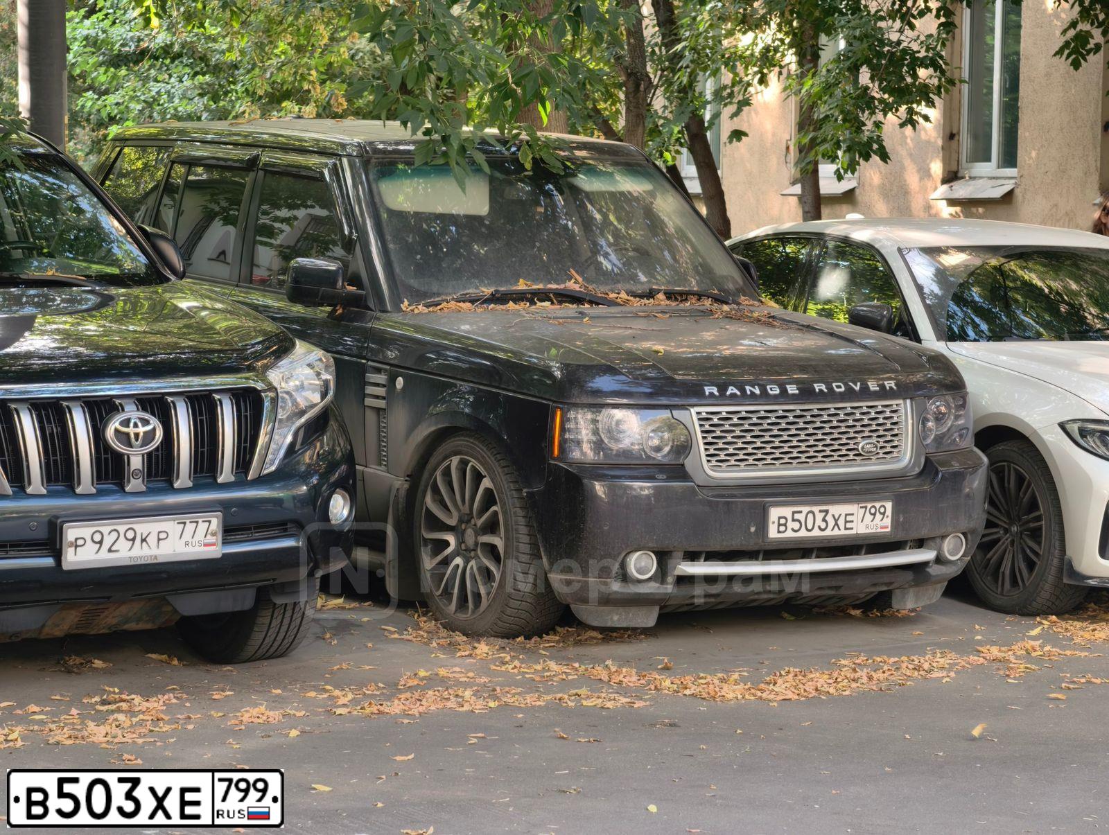 Фото автомобиля LANDROVER RANGE ROVER, 2009 — госномер В503ХЕ799. Цвет: ТЕМНО-КОРИЧНЕВЫЙ