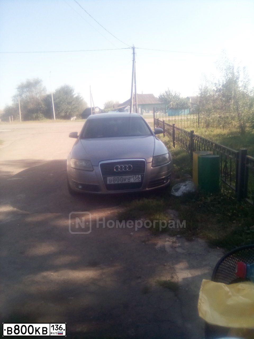 Фото автомобиля AUDI A6, 2004 — госномер А774МУ136. Цвет: Серый