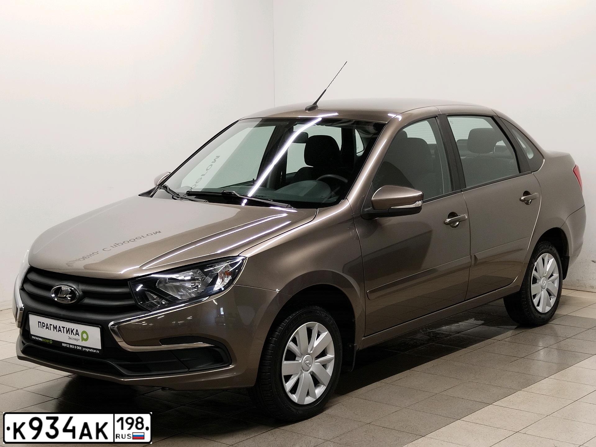 Фото автомобиля LADA 2190 GRANTA, 2020 — госномер К934АК198. Цвет: Коричневый