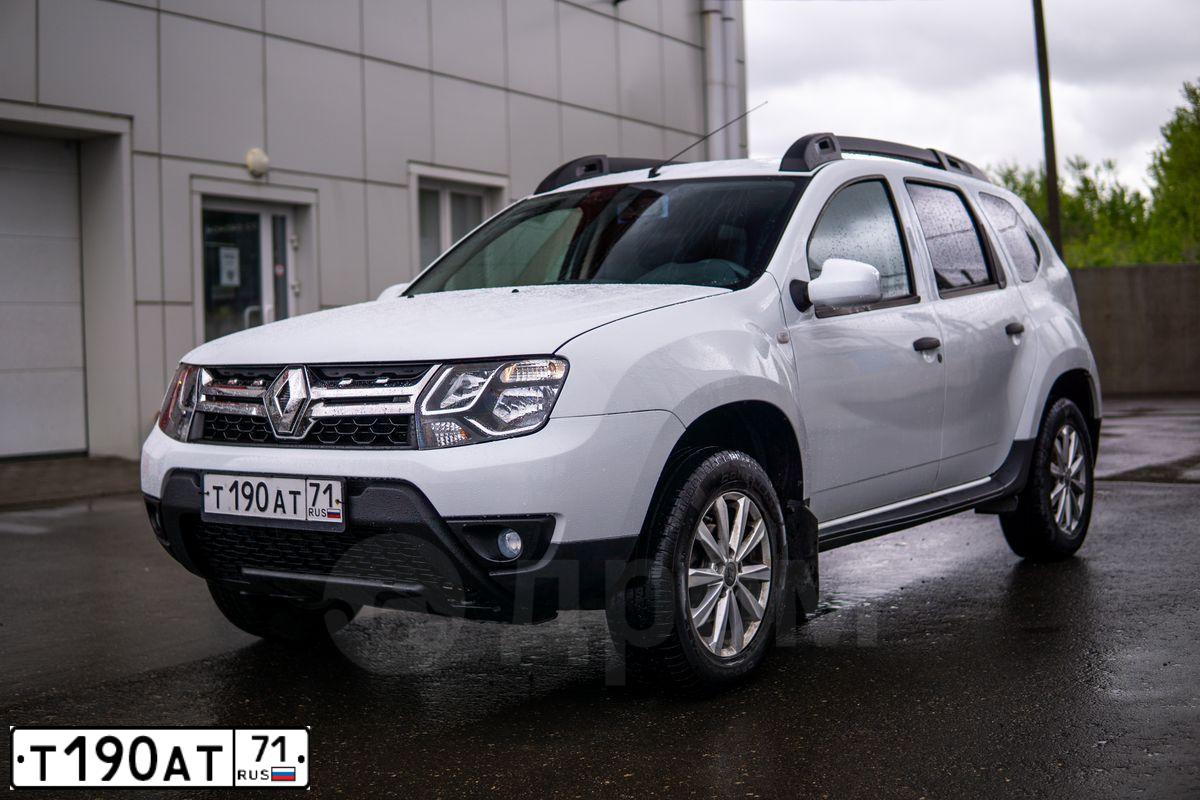 Фото автомобиля RENAULT DUSTER, 2016 — госномер О233ЕЕ71. Цвет: Белый