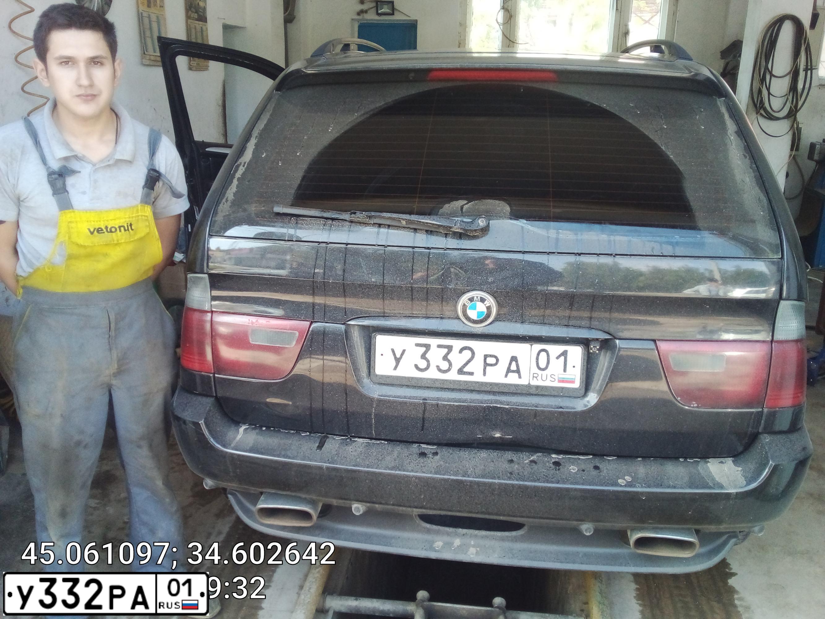 Фото автомобиля BMW X5, 2002 — госномер К946СЕ193. Цвет: ЧЕРНЫЙ