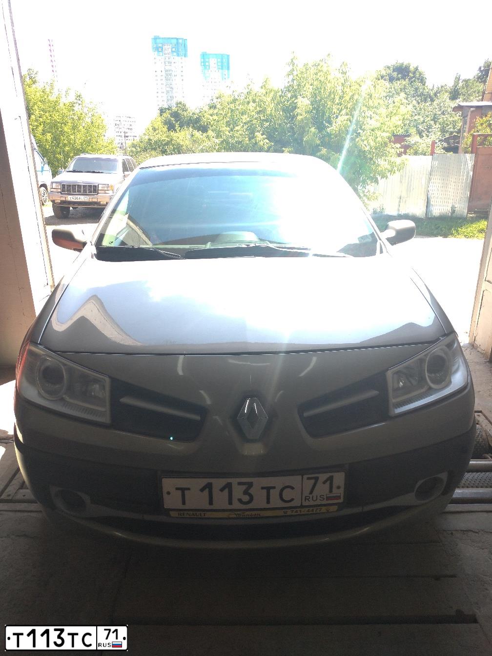 Фото автомобиля RENAULT MEGANE, 2008 — госномер Т113ТС71. Цвет: БЕЖЕВЫЙ