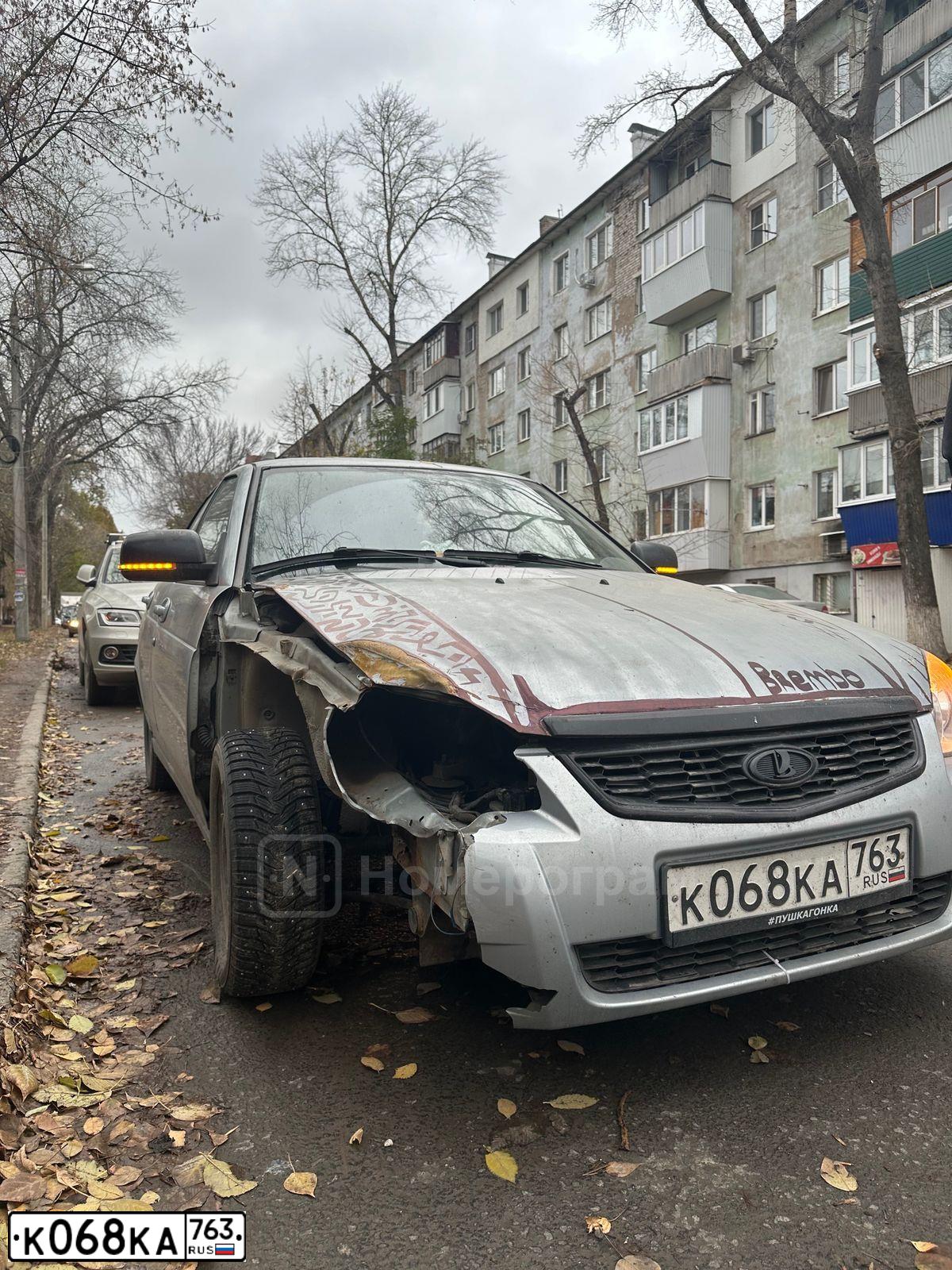 Фото автомобиля LADA 2170 PRIORA, 2007 — госномер К068КА763. Цвет: СЕРЕБРИСТО-ГОЛУБОЙ