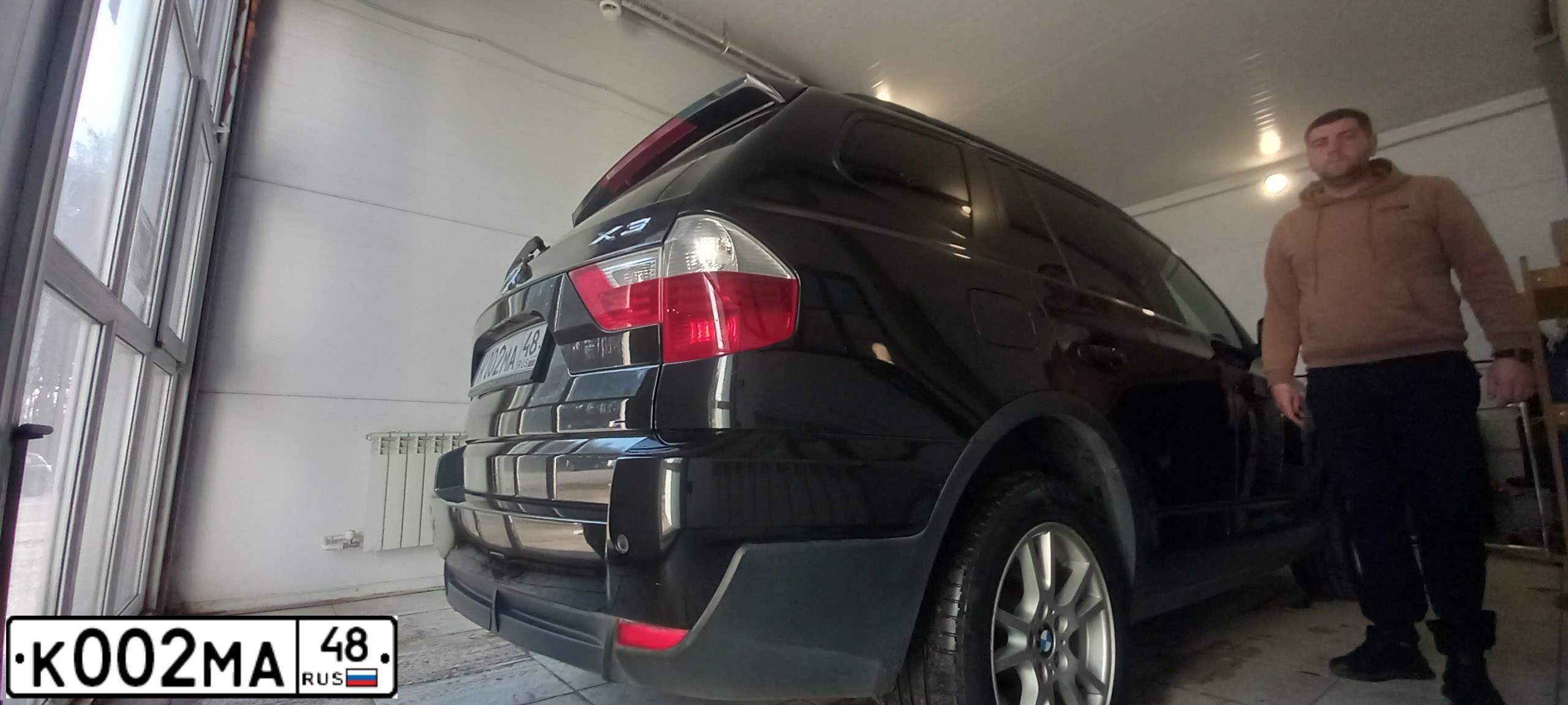 Фото автомобиля BMW X3, 2008 — госномер В567МО136. Цвет: ЧЕРНЫЙ