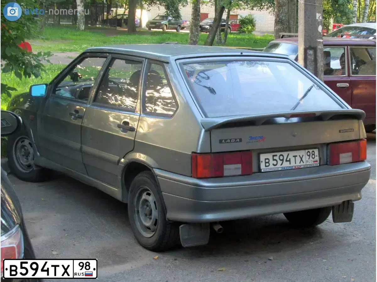 Фото автомобиля LADA 2114 SAMARA, 2009 — госномер В594ТХ98. Цвет: СРЕДНИЙ СЕРО-ЗЕЛЕНЫЙ МЕТ