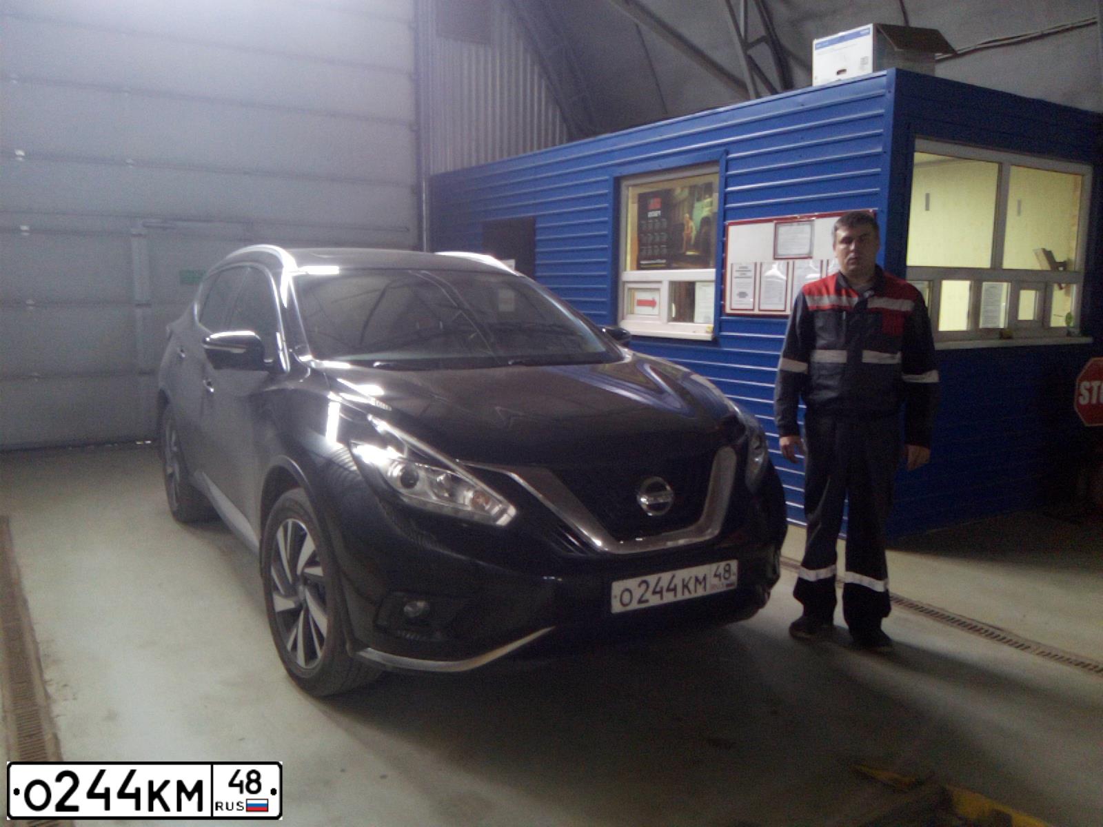 Фото автомобиля NISSAN MURANO, 2018 — госномер В417РС43. Цвет: ЧЕРНЫЙ