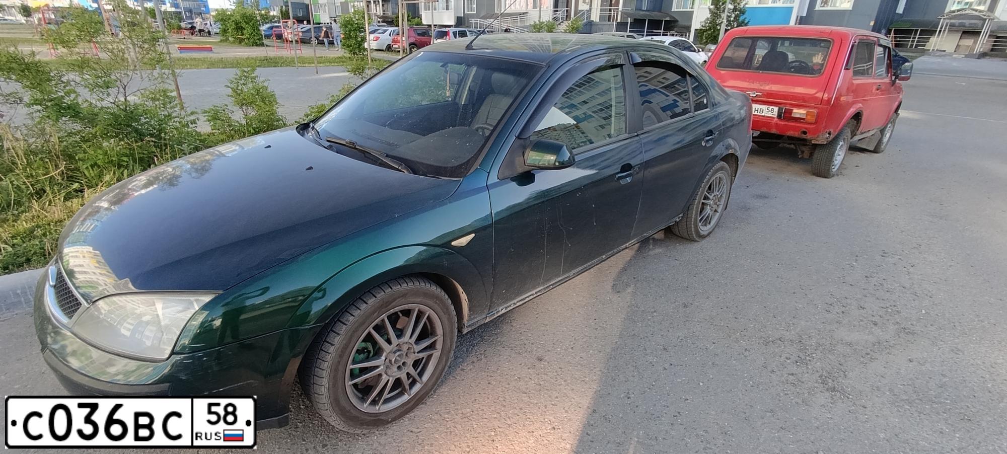 Фото автомобиля FORD MONDEO, 2003 — госномер С036ВС58. Цвет: ЗЕЛЕНЫЙ