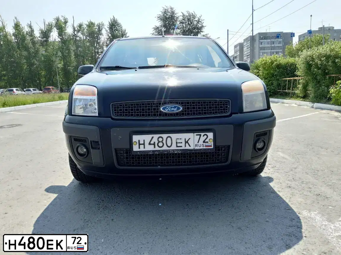 Фото автомобиля FORD FUSION, 2007 — госномер Н480ЕК72. Цвет: ТЕМНО-СИНИЙ