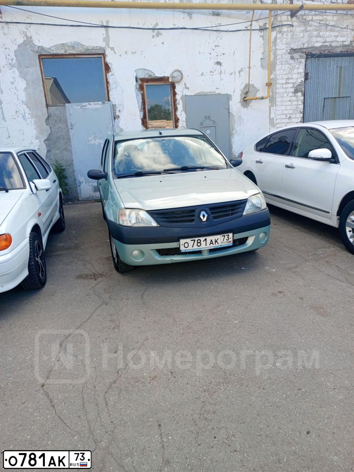 Фото автомобиля RENAULT LOGAN, 2006 — госномер К047ХА763. Цвет: СВЕТЛО-ЗЕЛЕНЫЙ