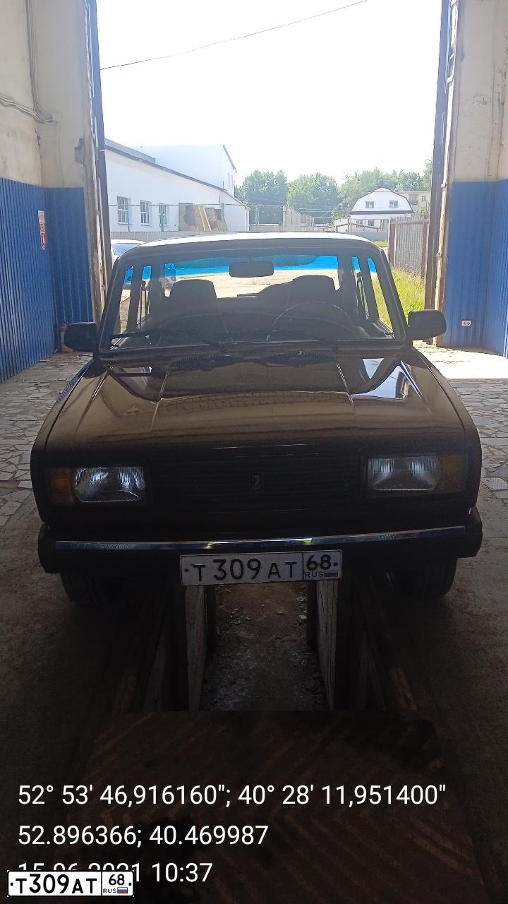 Фото автомобиля LADA 2105, 2007 — госномер Р280ЕТ48. Цвет: ТЕМНО-ВИШНЕВЫЙ