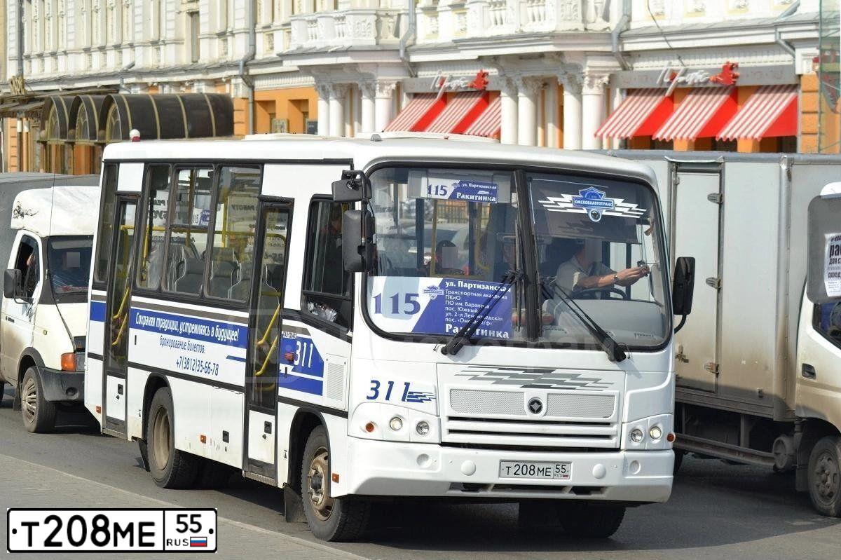 Фото автомобиля PAZ 3204, 2014 — госномер Т208МЕ55. Цвет: Белый