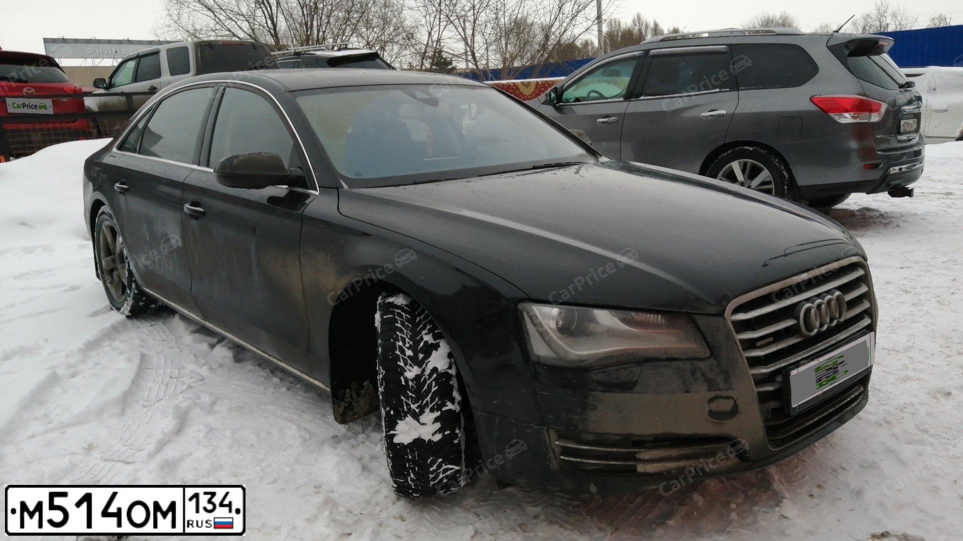 Фото автомобиля AUDI A8, 2010 — госномер М514ОМ134. Цвет: ЧЕРНЫЙ