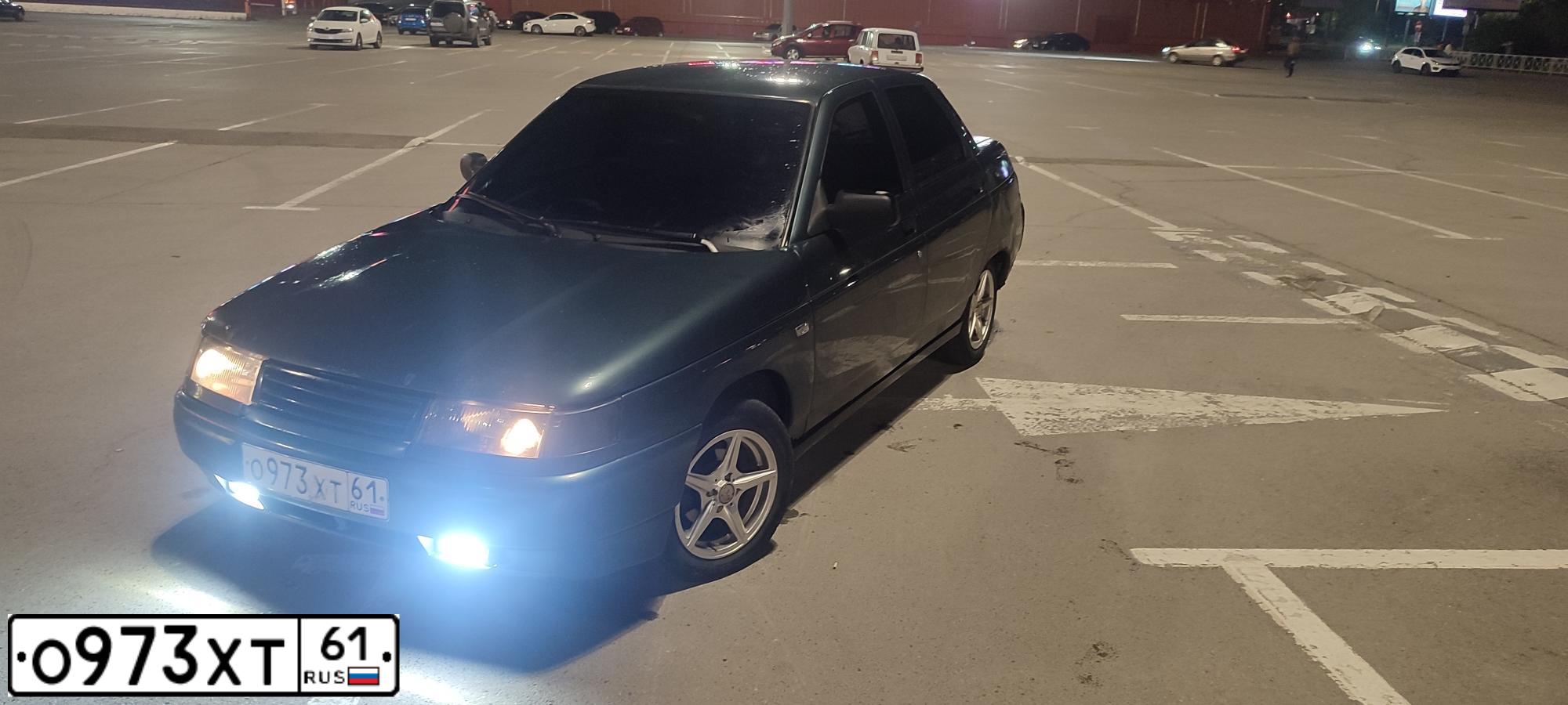 Фото автомобиля LADA 2110, 2006 — госномер О973ХТ61. Цвет: Серо-сине-зеленый