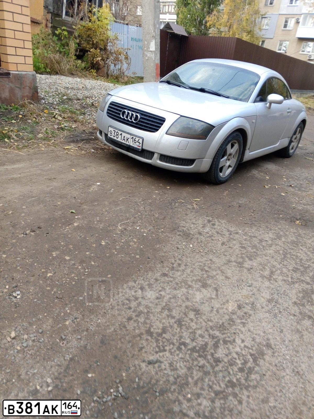Фото автомобиля AUDI TT, 2001 — госномер В381АК164. Цвет: СЕРЫЙ