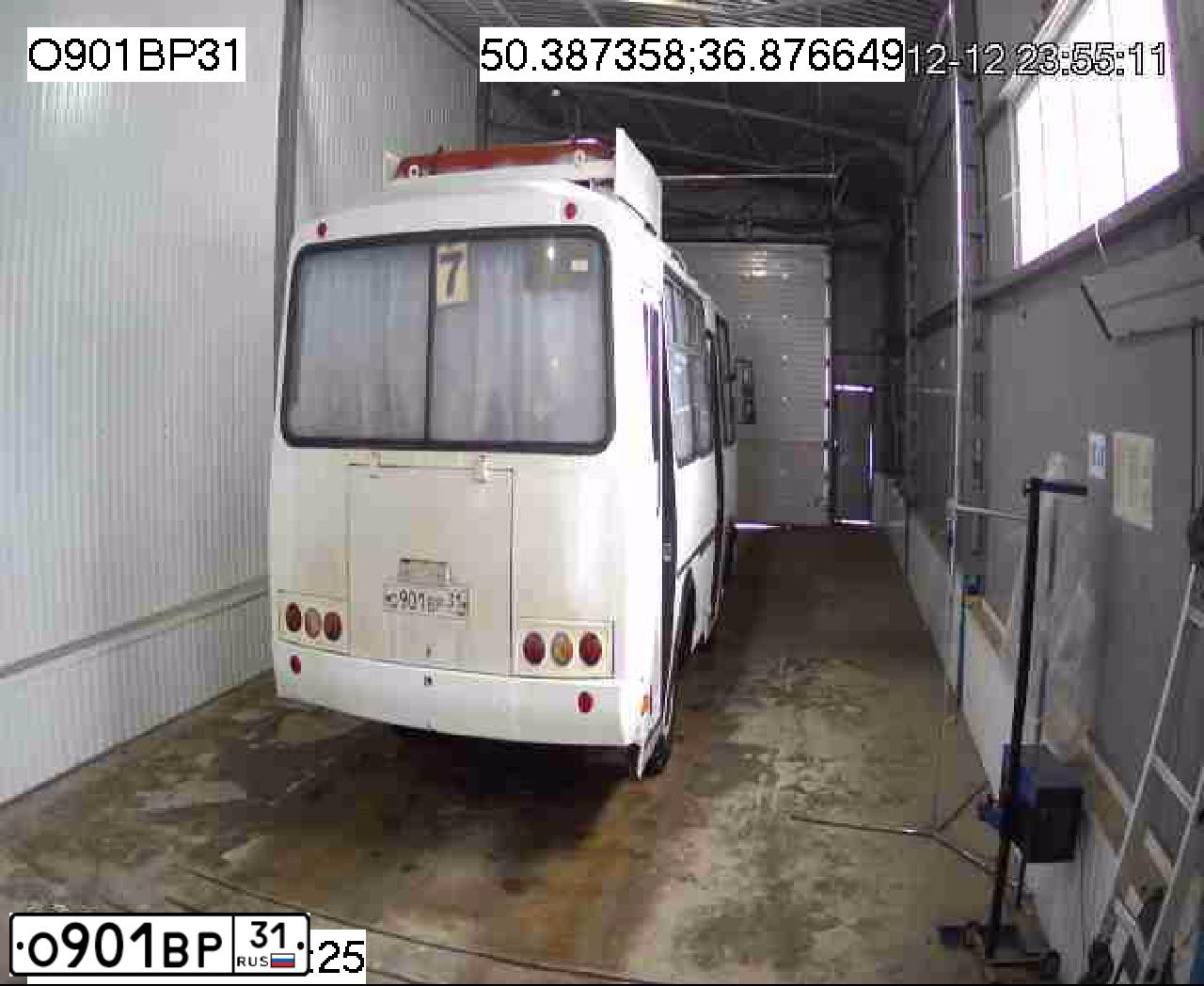 Фото автомобиля PAZ 3205, 2015 — госномер О901ВР31. Цвет: БЕЛЫЙ