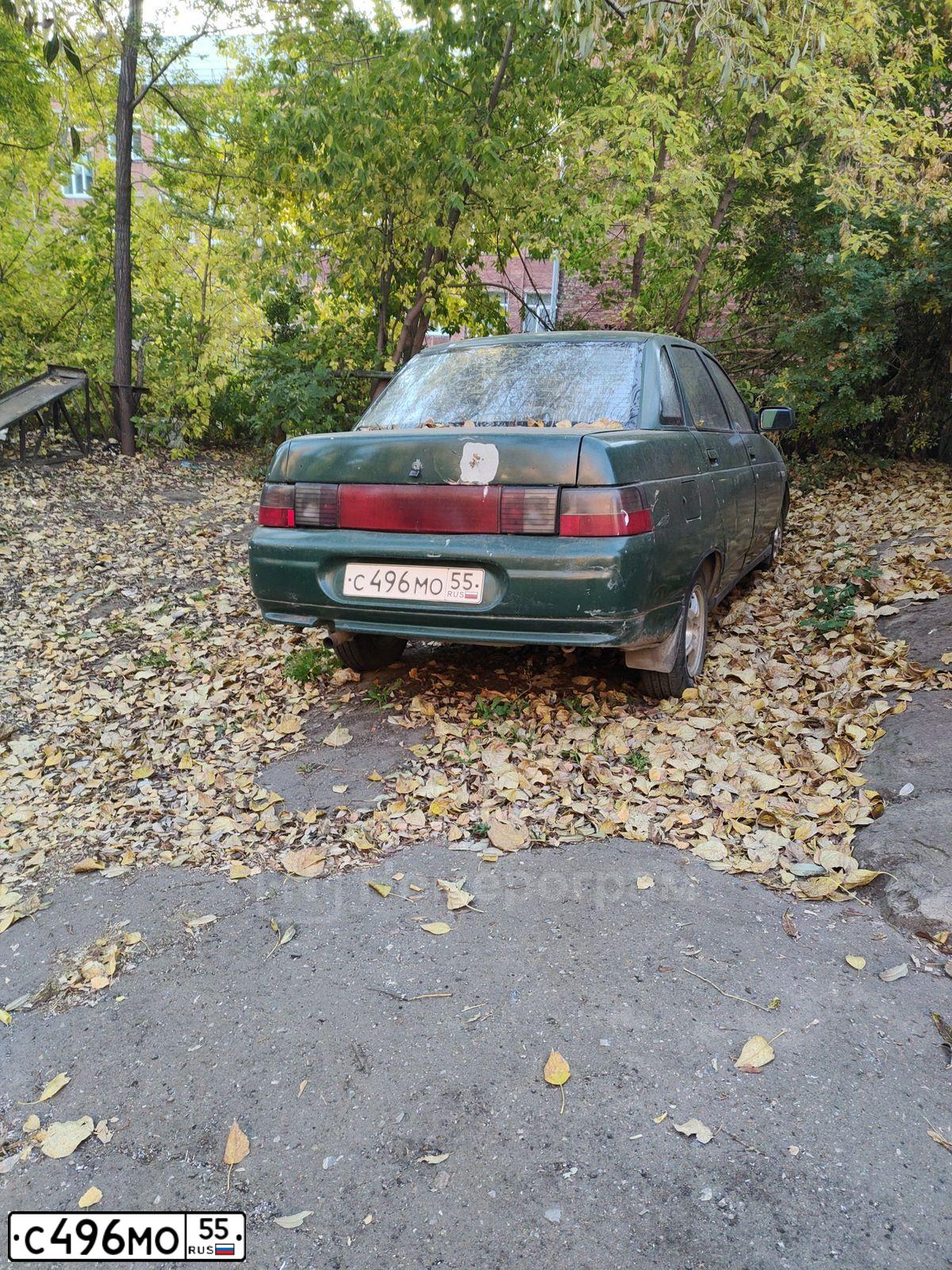 Фото автомобиля ВАЗ 2110, 1997 — госномер В095НВ155. Цвет: Темно-зеленый