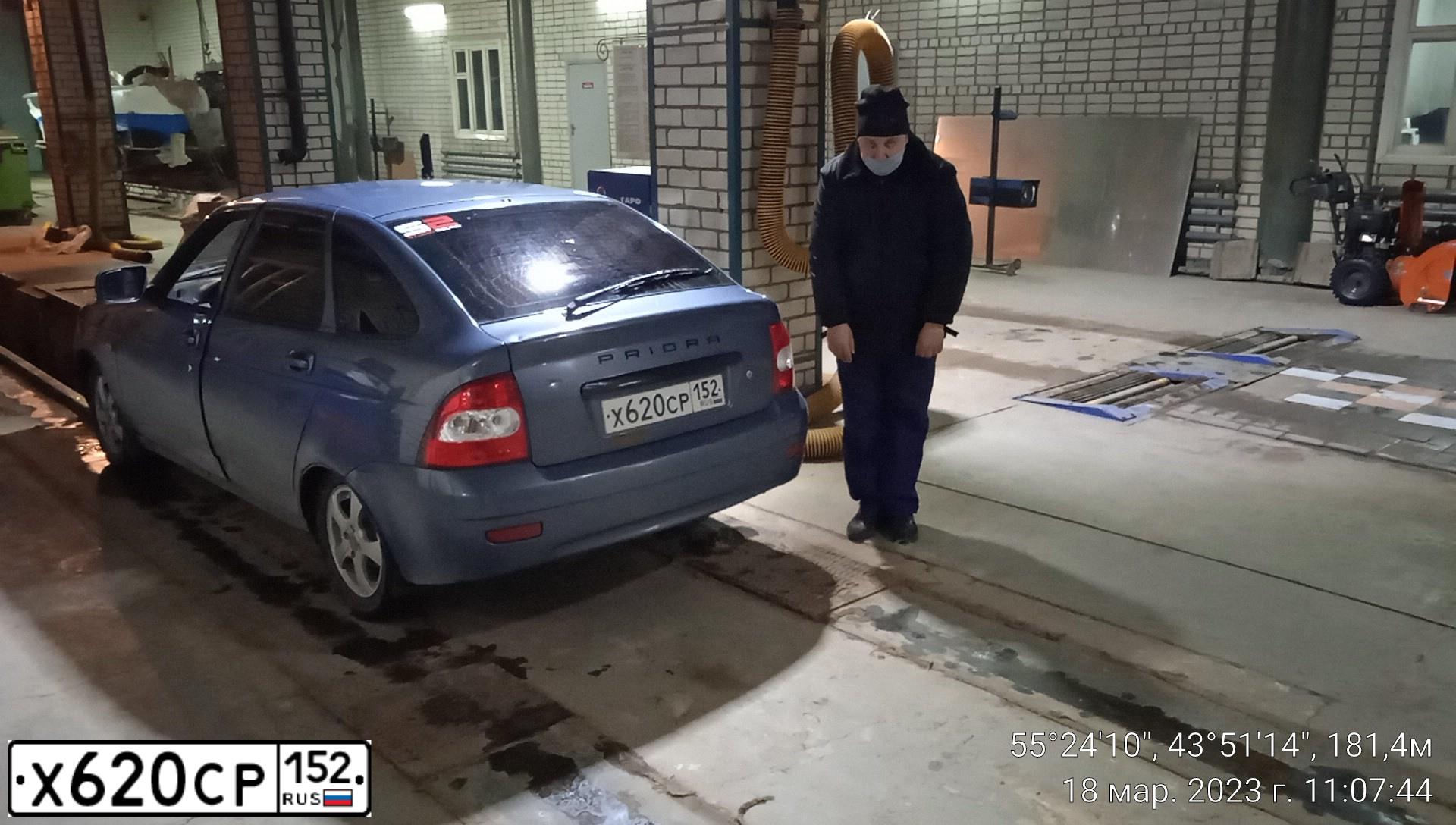 Фото автомобиля LADA 2172 PRIORA, 2008 — госномер Х620СР152. Цвет: Серо-Синий