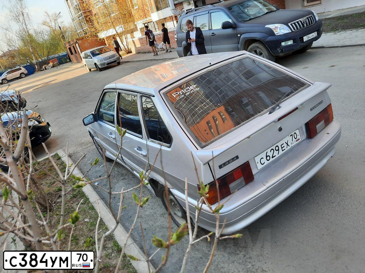 Фото автомобиля TOYOTA LANDCRUISER, 2007 — госномер С384УМ70. Цвет: ЧЕРНЫЙ