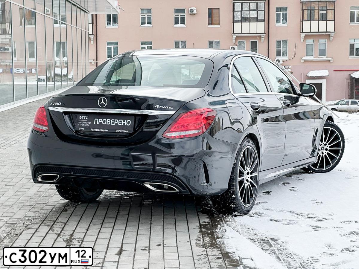 Фото автомобиля МЕРСЕДЕС-БЕНЦ C200 4MATIC, 2017 — госномер Р469МО716. Цвет: ЧЕРНЫЙ