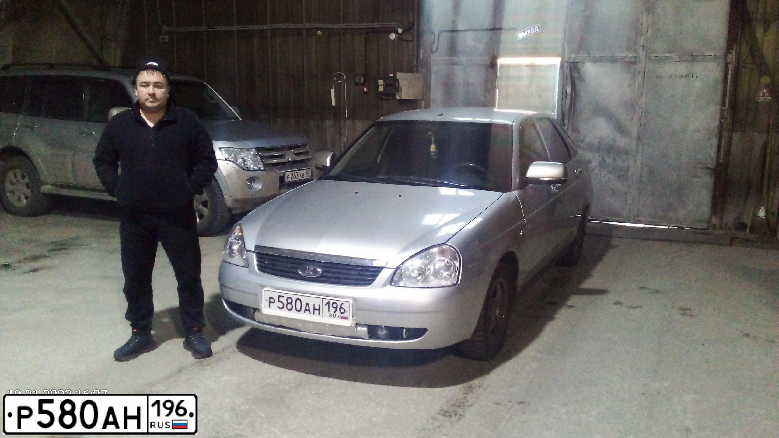 Фото автомобиля LADA PRIORA, 2008 — госномер Н796НМ62. Цвет: Серебристый