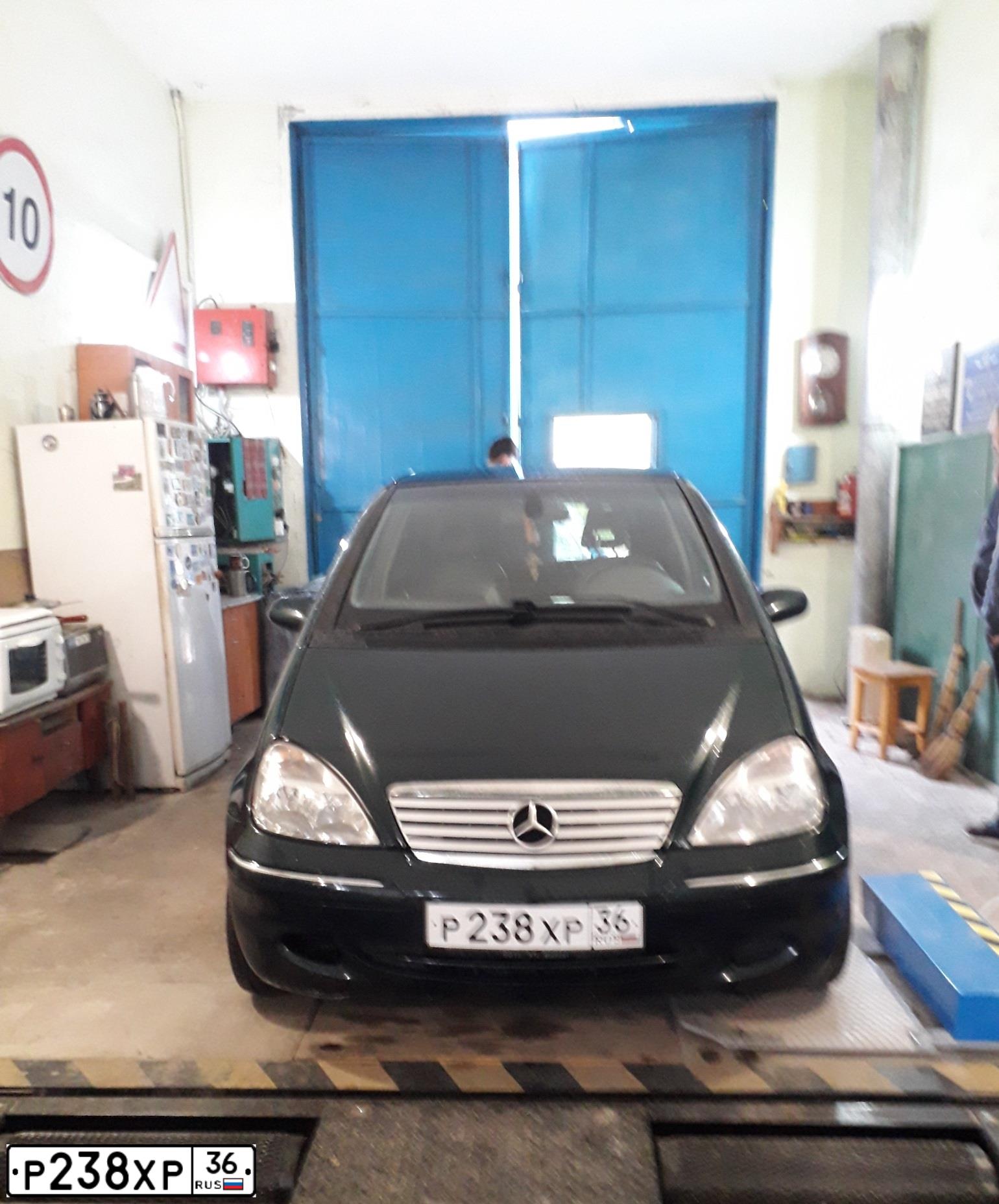 Фото автомобиля MERCEDES-BENZ A160, 2002 — госномер С455МК761. Цвет: Темно-зеленый
