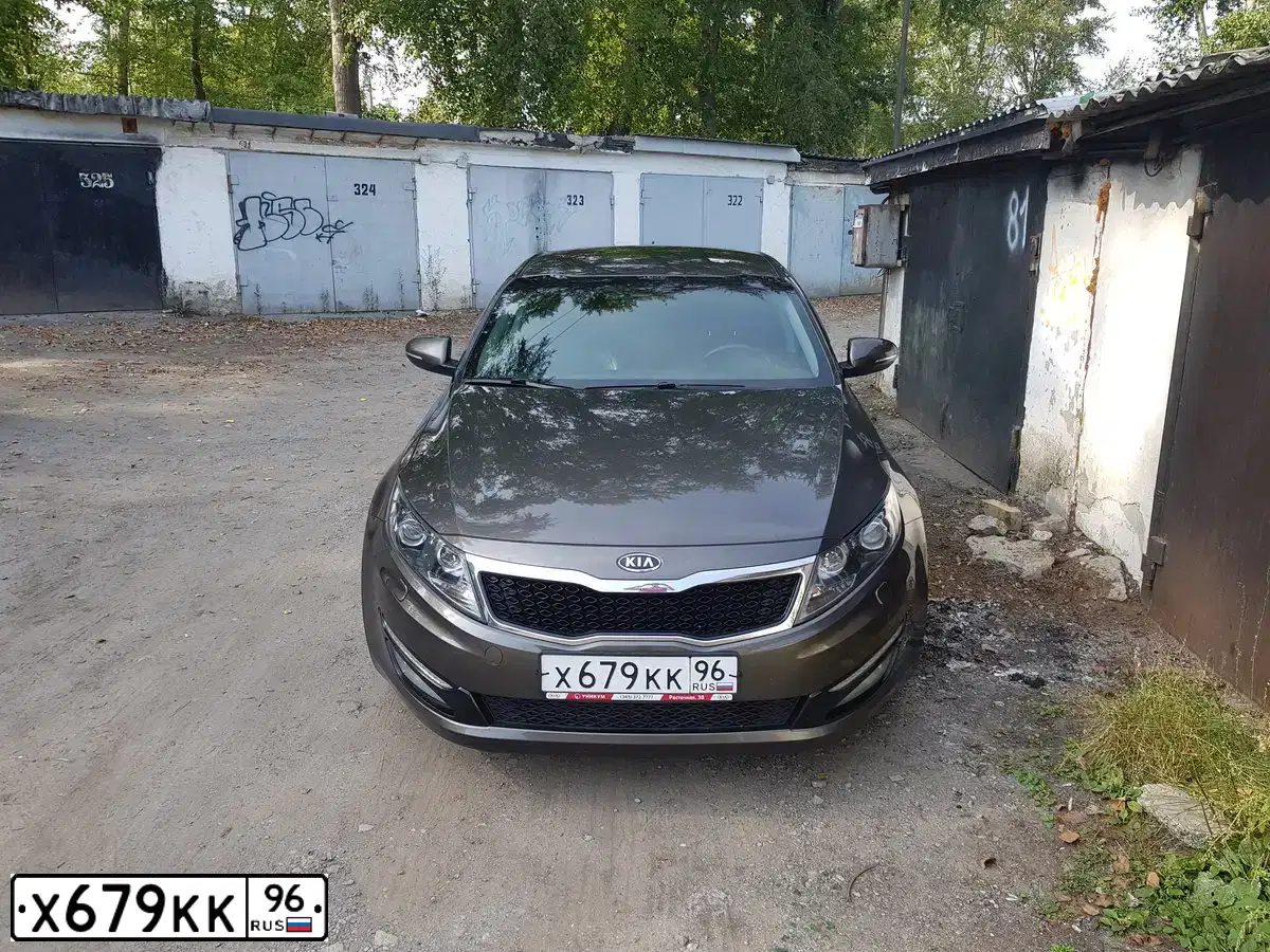 Фото автомобиля KIA MAGENTIS / OPTIMA, 2012 — госномер Т803ОХ72. Цвет: СВЕТЛО-КОРИЧНЕВЫЙ