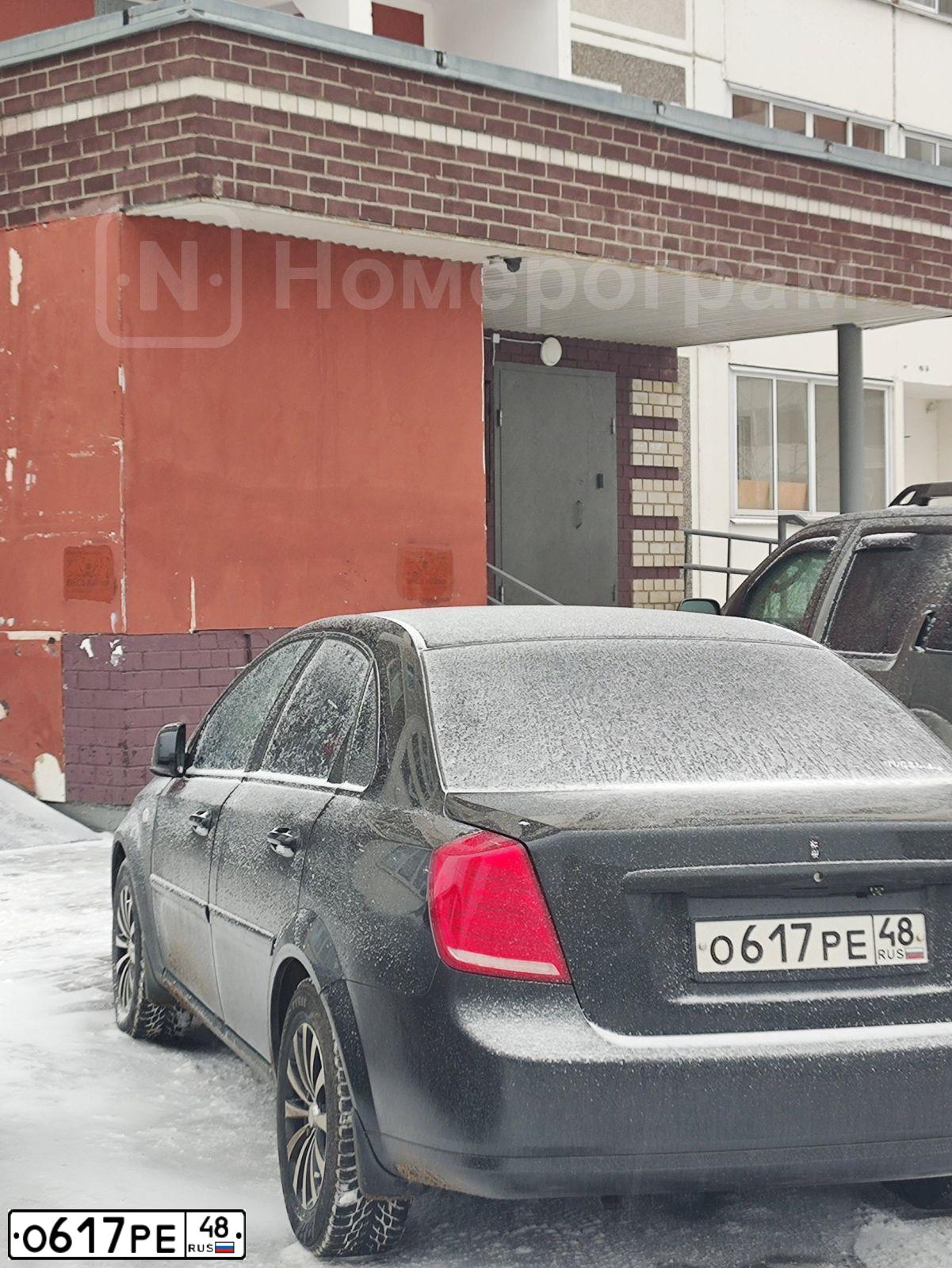 Фото автомобиля DAEWOO GENTRA, 2014 — госномер О617РЕ48. Цвет: БЛЕДНО-ЧЕРНЫЙ