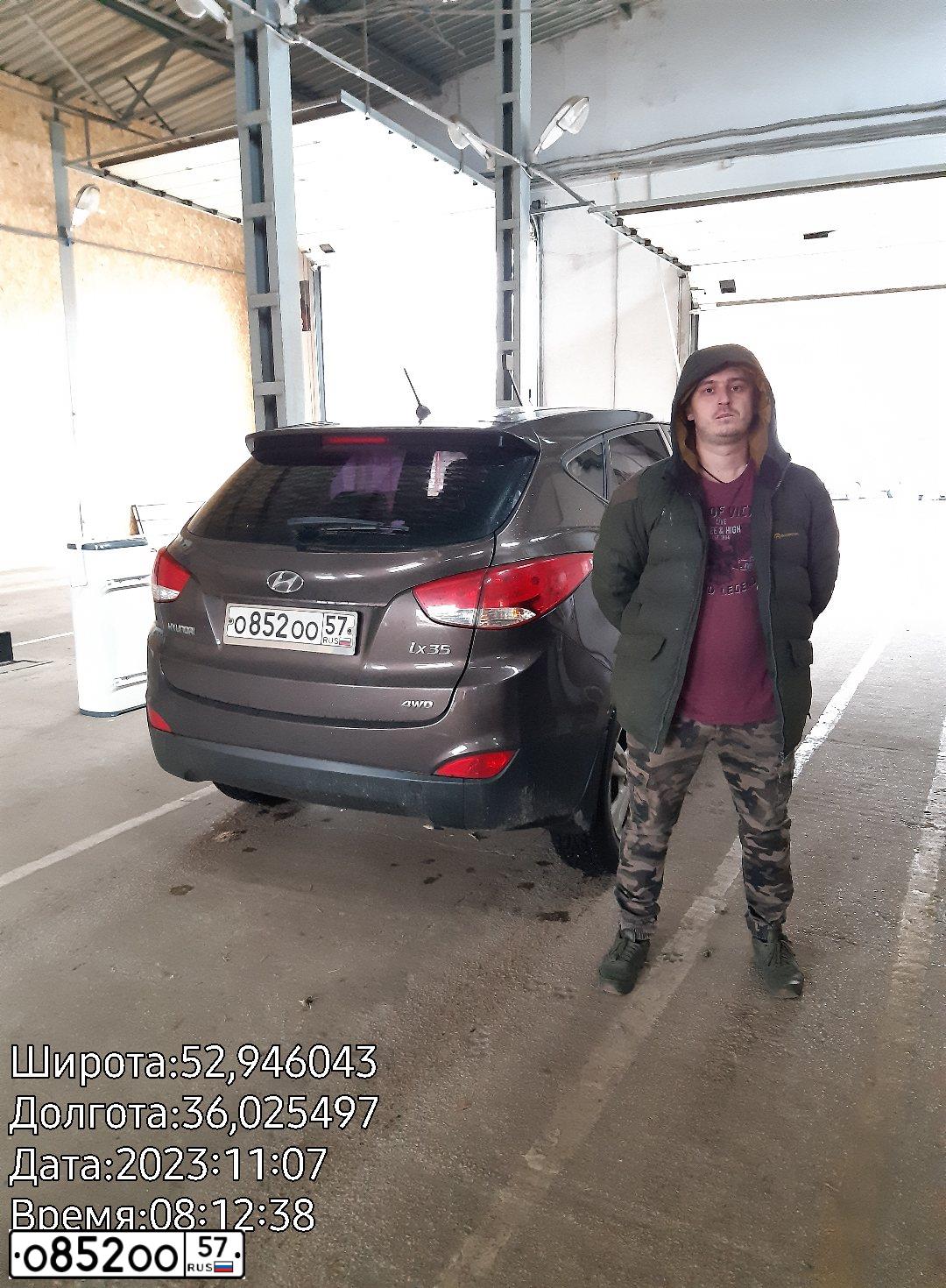 Фото автомобиля HYUNDAI IX35, 2013 — госномер О852ОО57. Цвет: КОРИЧНЕВЫЙ