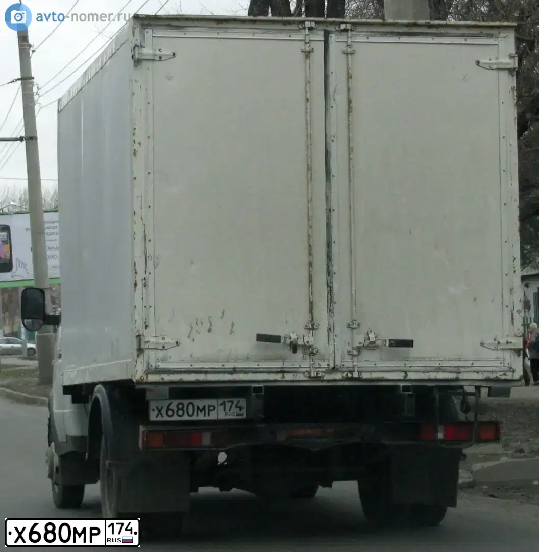 Фото автомобиля GAZ 3302 EL, 2005 — госномер Х680МР174. Цвет: Белый