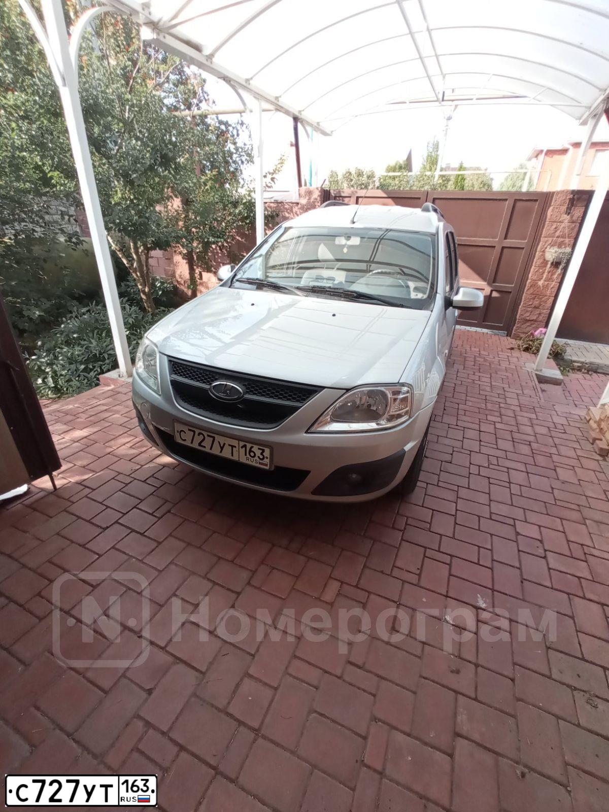 Фото автомобиля LADA LARGUS, 2013 — госномер С727УТ163. Цвет: СЕРЕБРИСТЫЙ