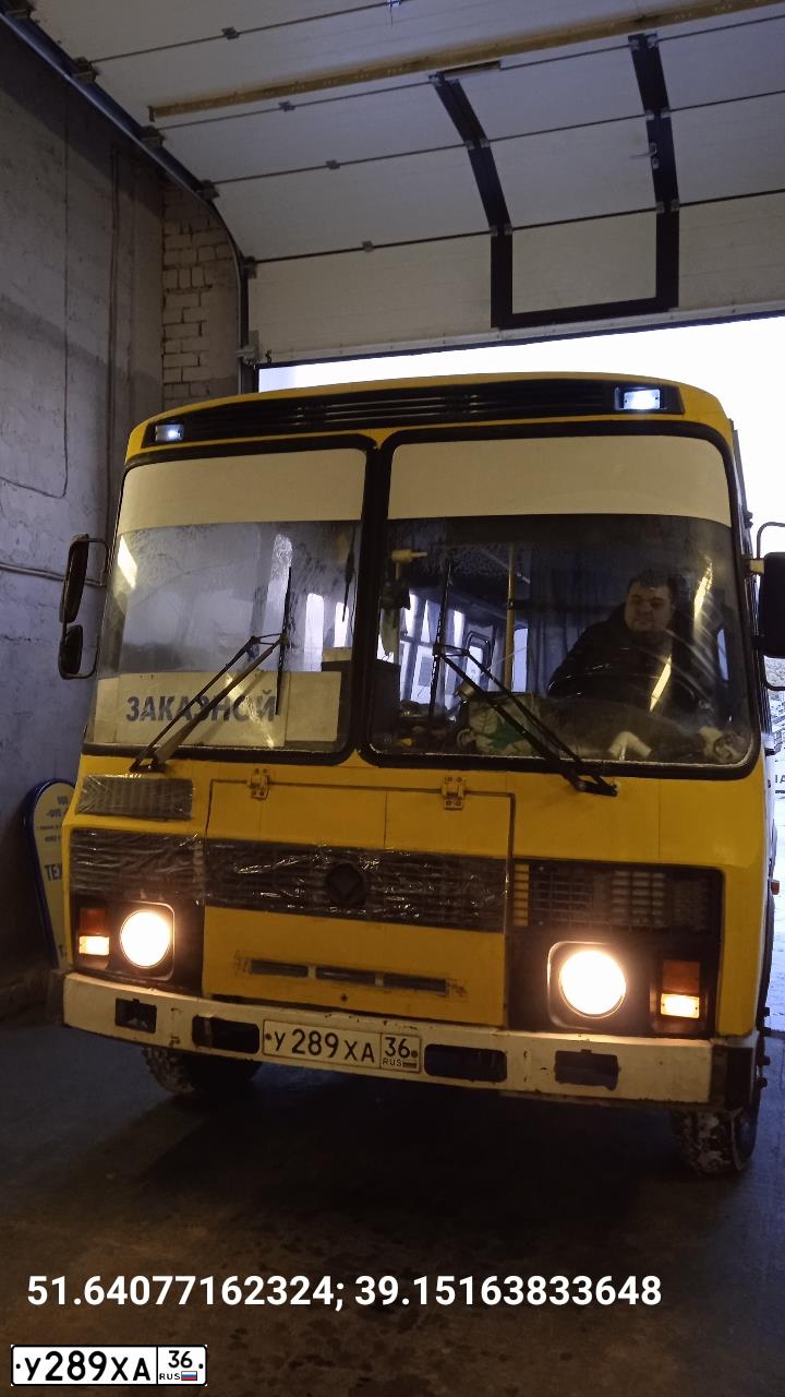 Фото автомобиля PAZ 3205, 2004 — госномер У289ХА36. Цвет: ЖЕЛТЫЙ