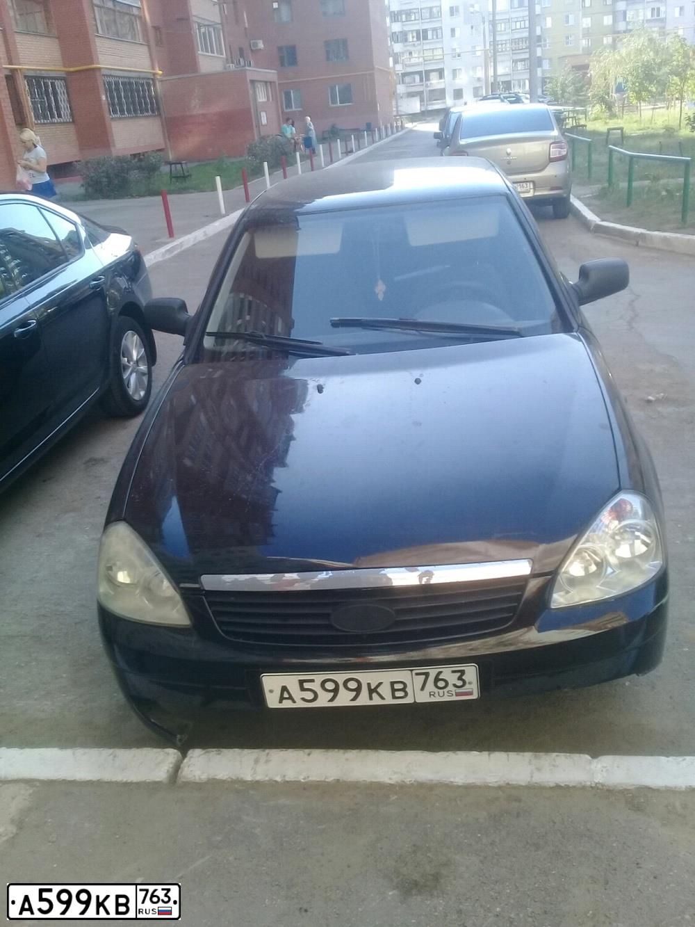 Фото автомобиля LADA 2170 PRIORA, 2007 — госномер А599КВ763. Цвет: Сине-Черный
