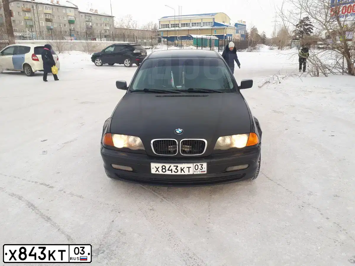 Фото автомобиля BMW SERIE 3, 2000 — госномер Х843КТ03. Цвет: ЧЕРНЫЙ