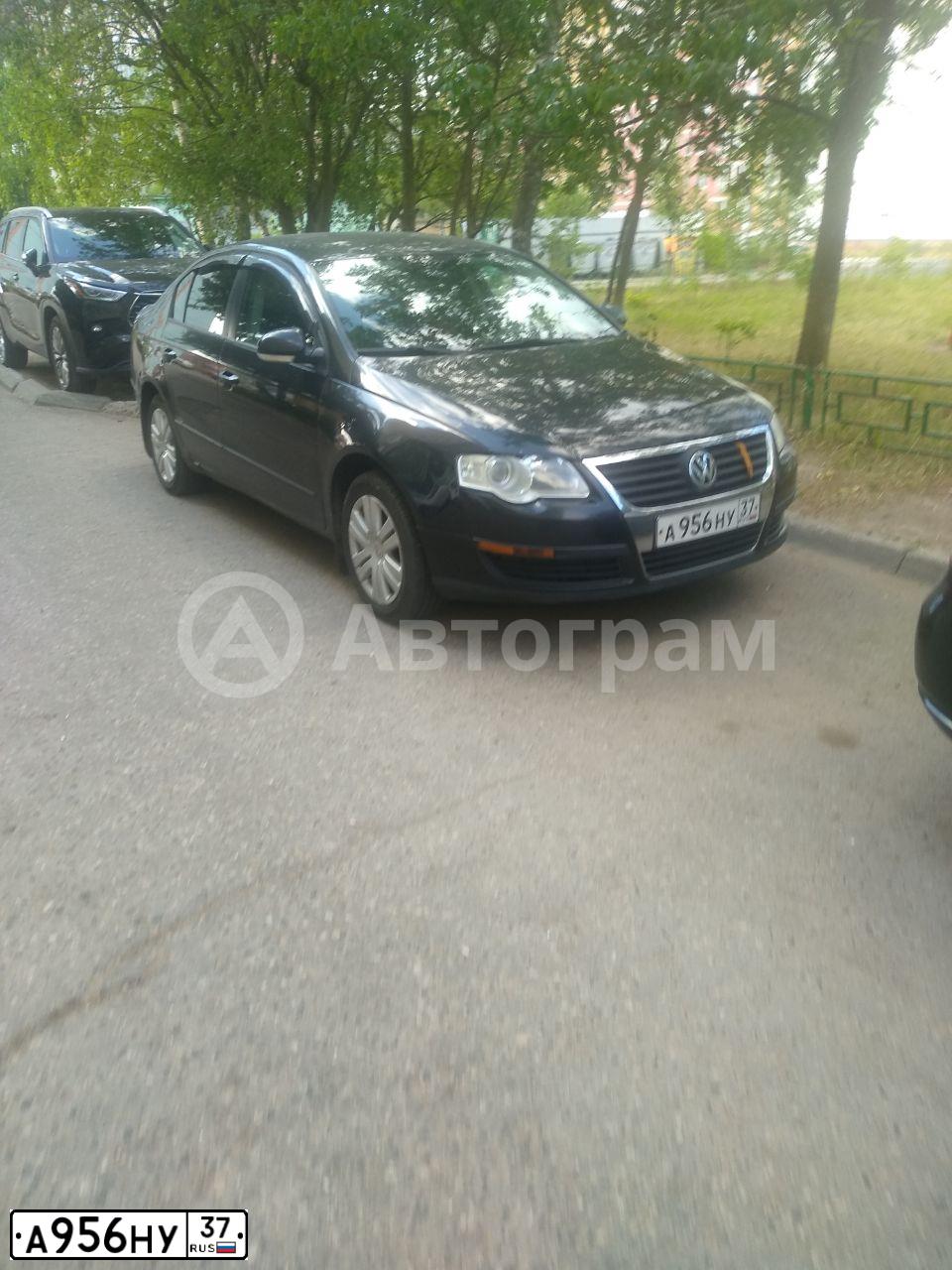 Фото автомобиля VOLKSWAGEN PASSAT, 2006 — госномер А956НУ37. Цвет: ЧЕРНЫЙ