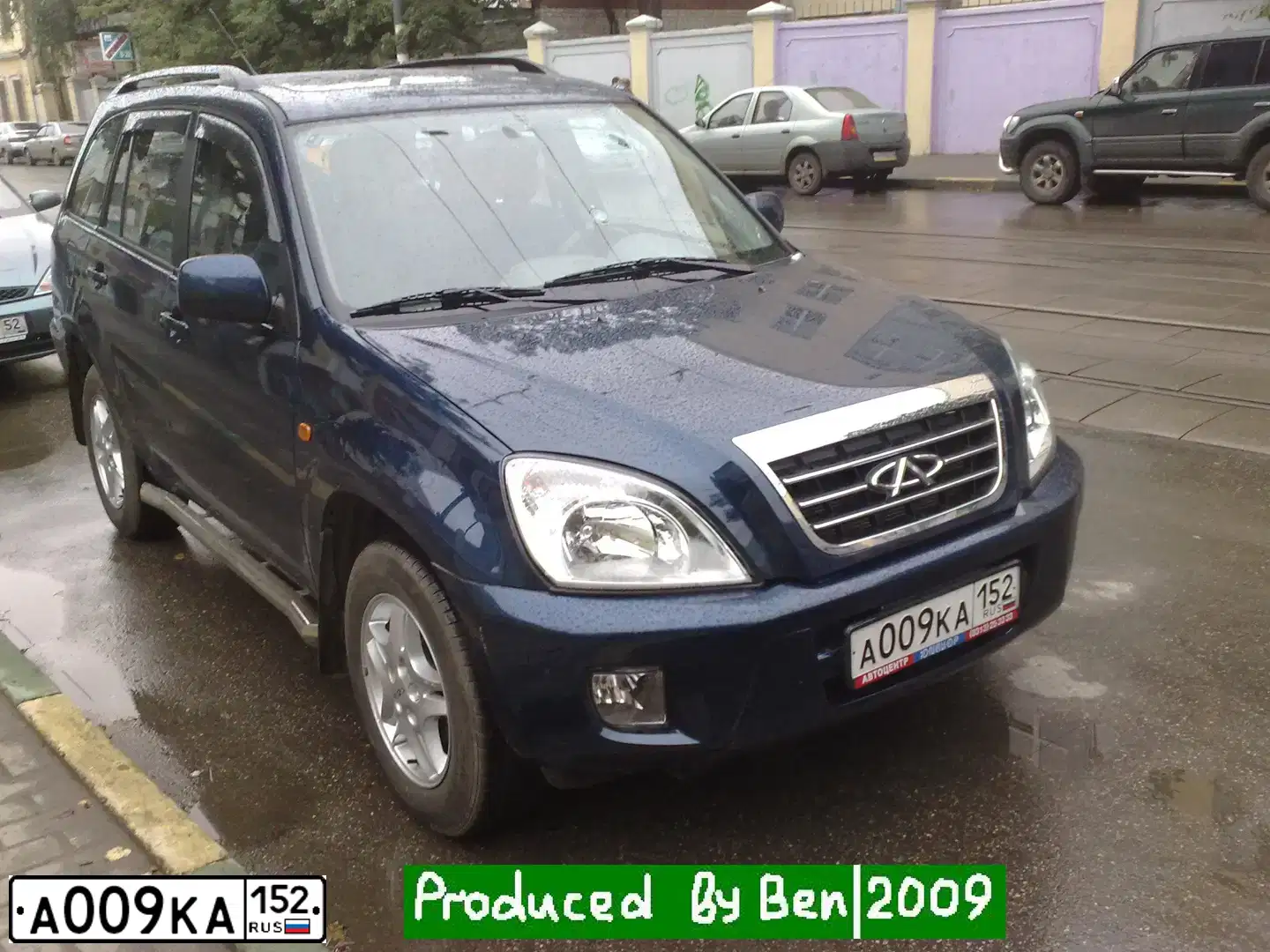 Фото автомобиля TAGAZ TINGO, 2009 — госномер А009КА152. Цвет: СИНИЙ